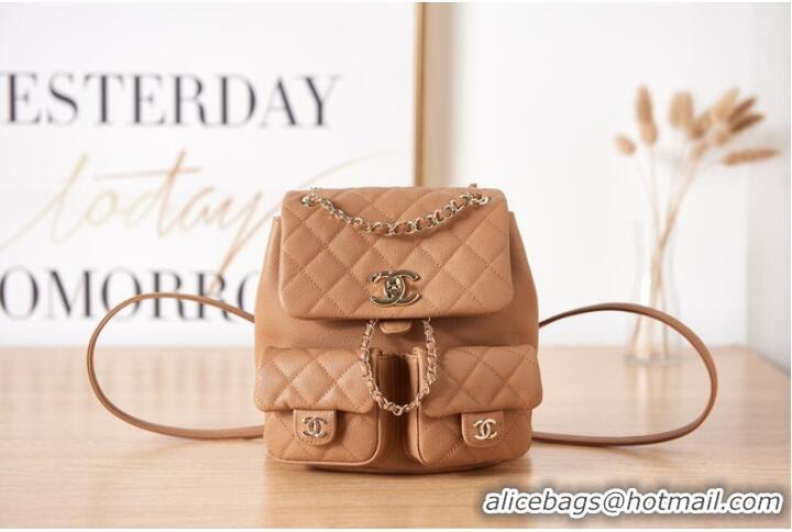 Well Crafted Chanel SMALL BACKPACK AS3860 brown