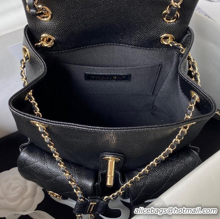 Low Cost Chanel SMALL BACKPACK AS3860 black