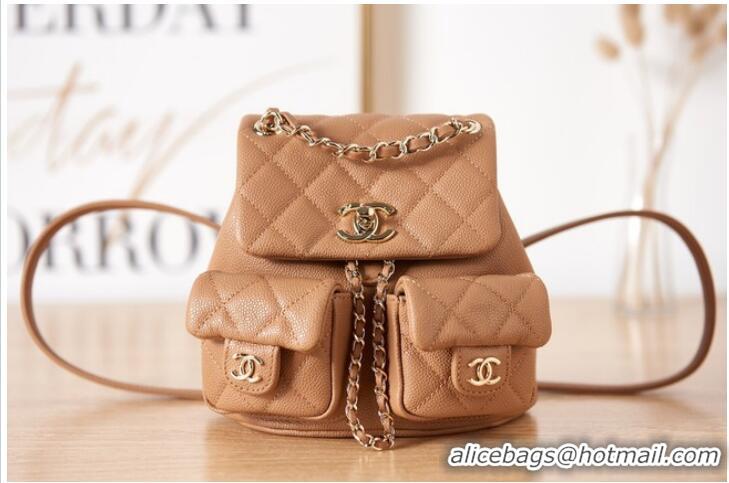 Reasonable Price Chanel MINI BACKPACK AS3787 brown