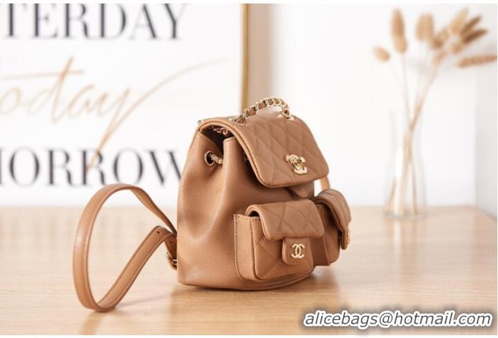 Reasonable Price Chanel MINI BACKPACK AS3787 brown