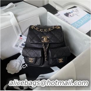 Generous Grade Chanel MINI BACKPACK AS3787 Black