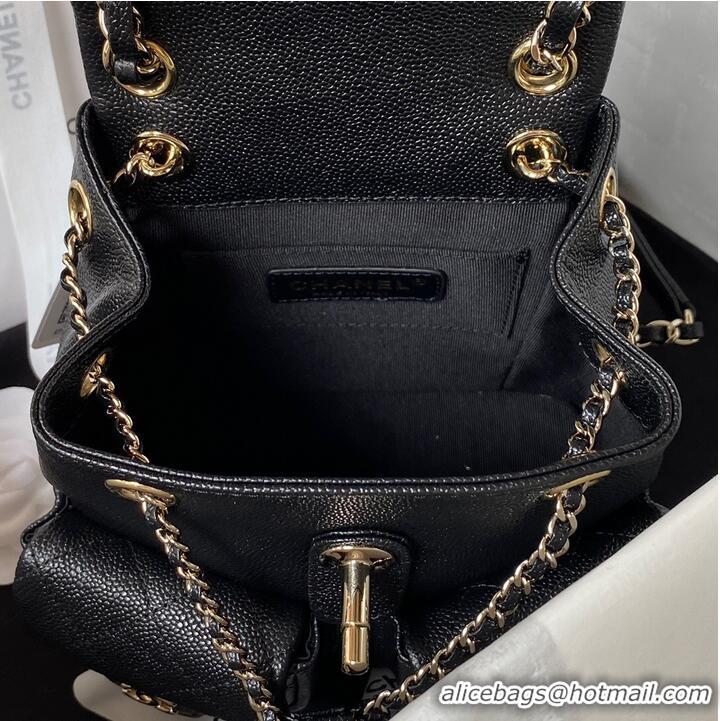 Generous Grade Chanel MINI BACKPACK AS3787 Black