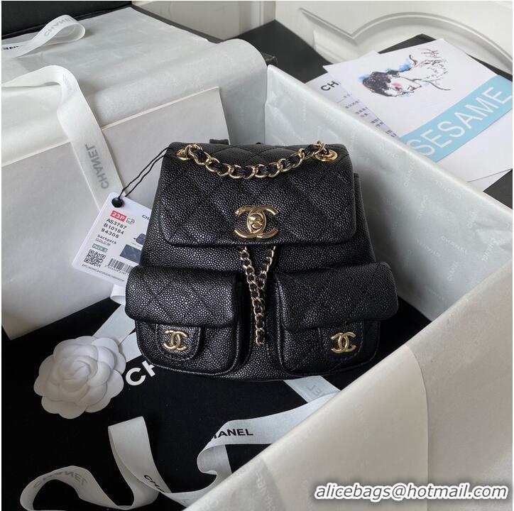 Generous Grade Chanel MINI BACKPACK AS3787 Black