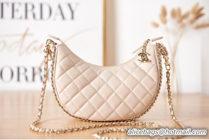 Reasonable Price Chanel small Lambskin & Gold-Tone Metal AS3917 cream