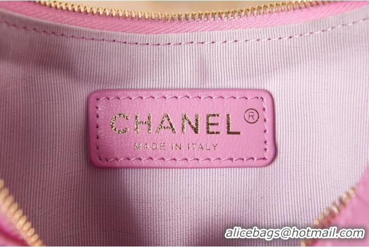 Stylish Promotional Chanel small Lambskin & Gold-Tone Metal AS3917 pink