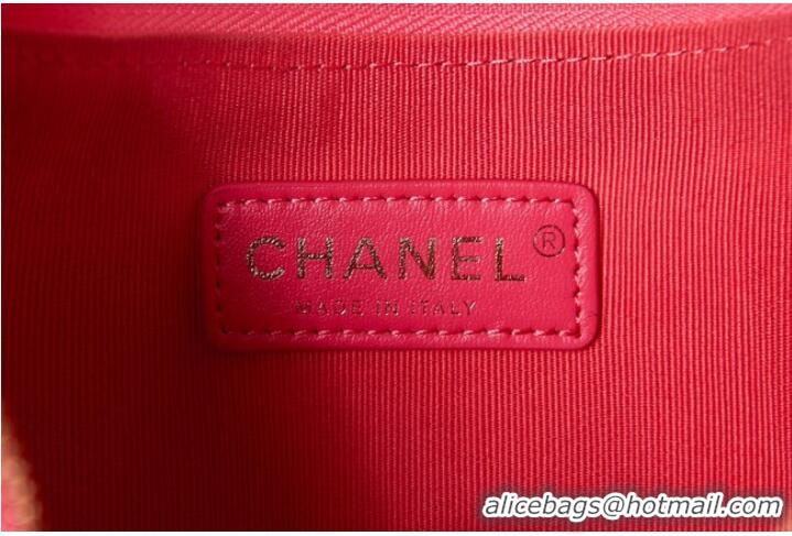 Top Grade Chanel small Lambskin & Gold-Tone Metal AS3917 red