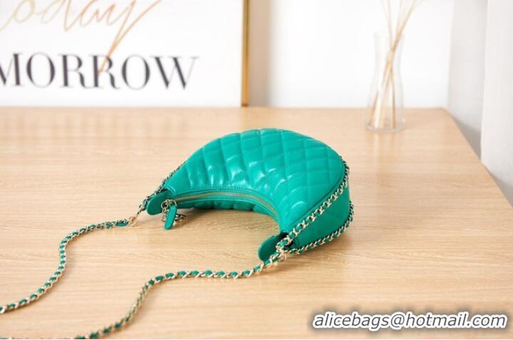 Popular Style Chanel small Lambskin & Gold-Tone Metal AS3917 green