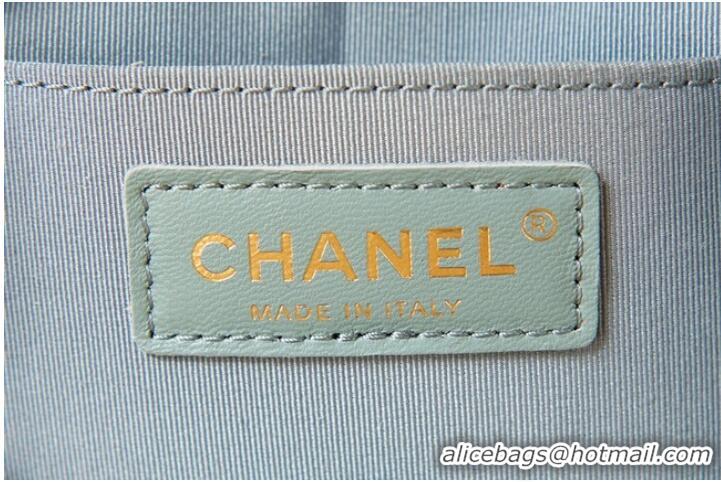 Low Cost Chanel Backpack Sheepskin Original Leather AS2908 light blue