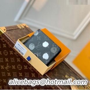 New Fashion Louis Vuitton LVxYK Multiple Wallet with Painted Dots in Monogram Eclipse Canvas M81931 2023