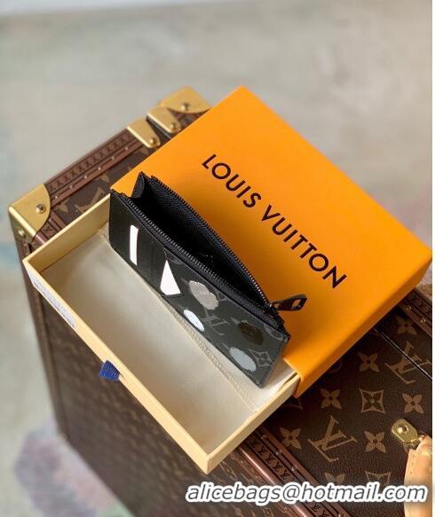 Buy Fashionable Louis Vuitton LVxYK Coin Card Holder Wallet with Painted Dots in Monogram Eclipse Canvas M81930 2023