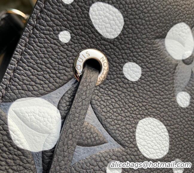 Top Quality Louis Vuitton LVxYK NeoNoe MM Bucket Bag with Dots Print in Monogram Leather M21753 Black/White 2023