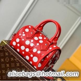 Grade Design Louis Vuitton LVxYK Speedy Bandouliere 20 Bag with Dots Print in Monogram Leather M46411 Red/White 2023