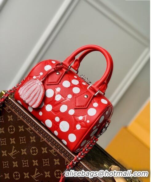 Grade Design Louis Vuitton LVxYK Speedy Bandouliere 20 Bag with Dots Print in Monogram Leather M46411 Red/White 2023