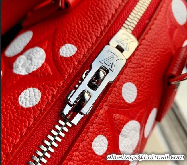 Grade Design Louis Vuitton LVxYK Speedy Bandouliere 20 Bag with Dots Print in Monogram Leather M46411 Red/White 2023