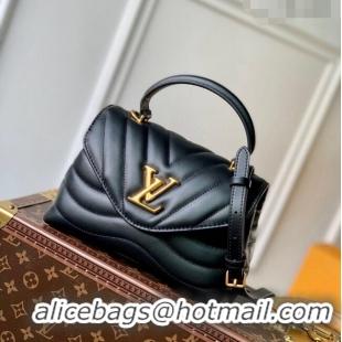 Unique Grade Louis Vuitton New Wave Hold Me Top Handle Bag in Leather M21720 Black 2023