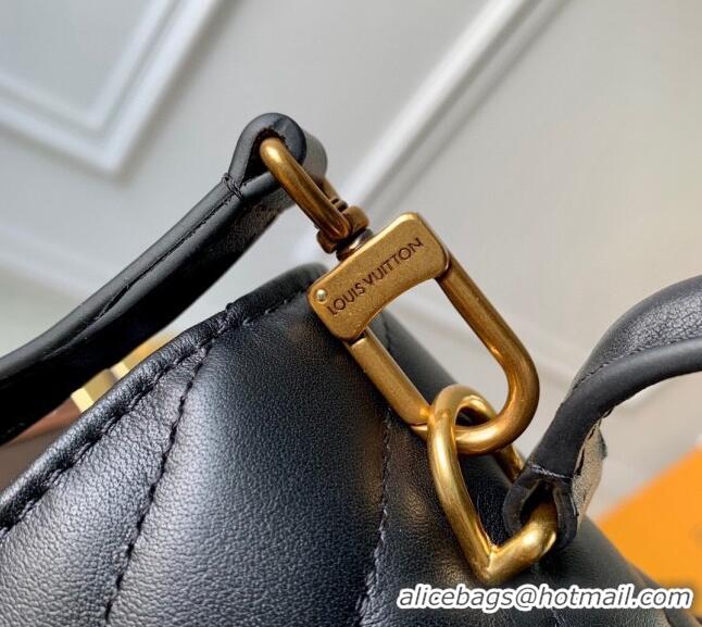 Unique Grade Louis Vuitton New Wave Hold Me Top Handle Bag in Leather M21720 Black 2023