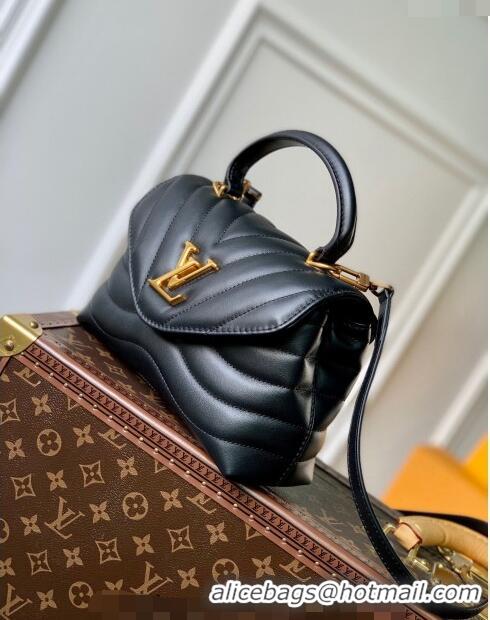 Unique Grade Louis Vuitton New Wave Hold Me Top Handle Bag in Leather M21720 Black 2023