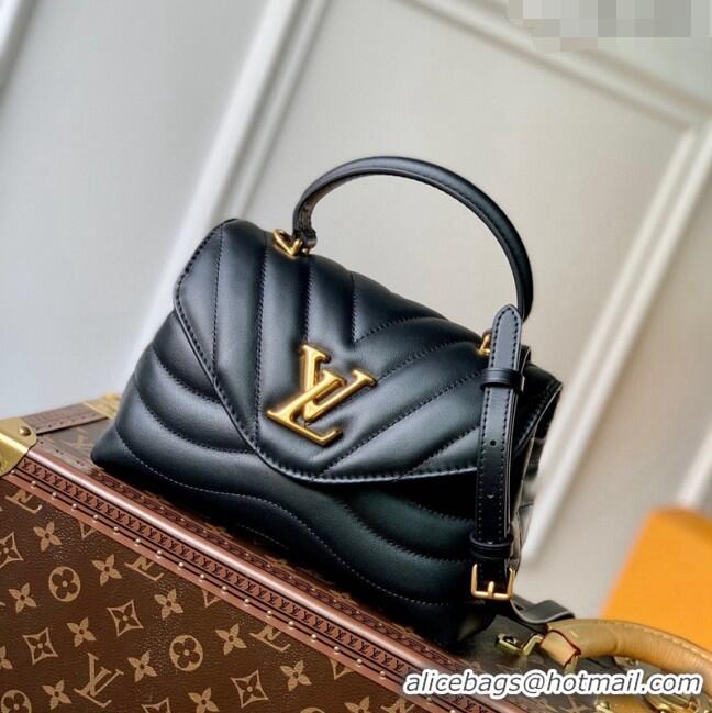 Unique Grade Louis Vuitton New Wave Hold Me Top Handle Bag in Leather M21720 Black 2023