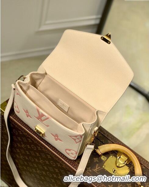 Wholesale Louis Vuitton Pochette Metis Bag in Bicolor Monogram Leather M45773 Cream/Pink 2023