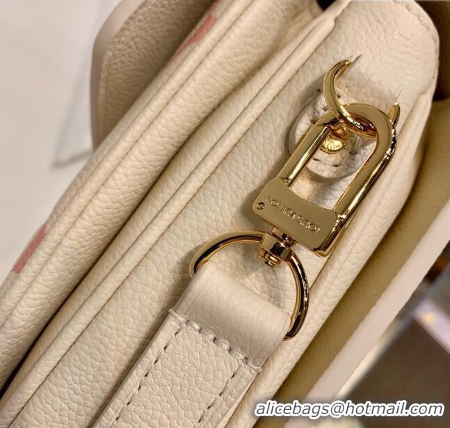 Wholesale Louis Vuitton Pochette Metis Bag in Bicolor Monogram Leather M45773 Cream/Pink 2023