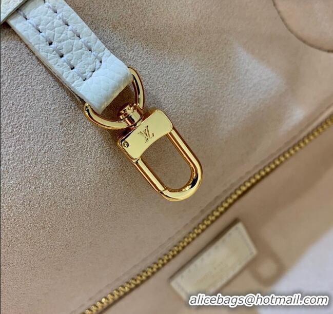 Top Quality Louis Vuitton Neverfull MM Bag in Bicolor Monogram Leather M21579 Cream/Pink 2023