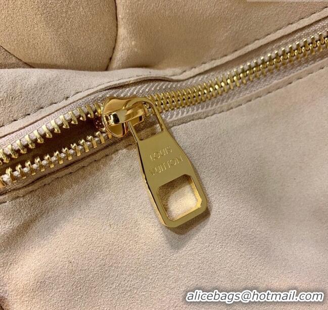 Top Quality Louis Vuitton Neverfull MM Bag in Bicolor Monogram Leather M21579 Cream/Pink 2023