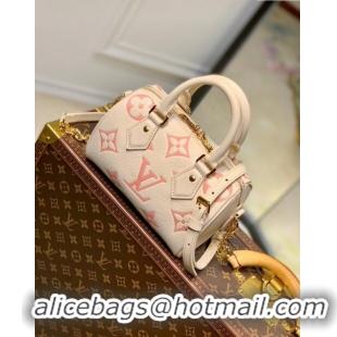 Buy Inexpensive Louis Vuitton Speedy Bandoulière 20 Bag in Bicolor Monogram Leather M46397 Cream/Pink 2023