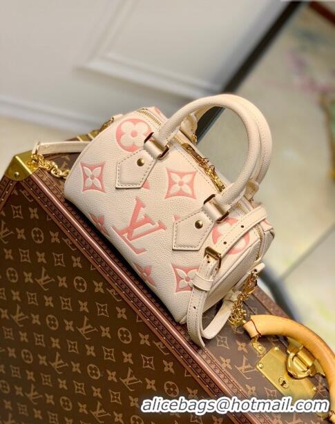 Buy Inexpensive Louis Vuitton Speedy Bandoulière 20 Bag in Bicolor Monogram Leather M46397 Cream/Pink 2023