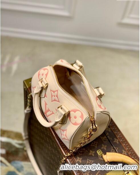 Buy Inexpensive Louis Vuitton Speedy Bandoulière 20 Bag in Bicolor Monogram Leather M46397 Cream/Pink 2023