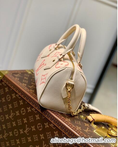 Buy Inexpensive Louis Vuitton Speedy Bandoulière 20 Bag in Bicolor Monogram Leather M46397 Cream/Pink 2023