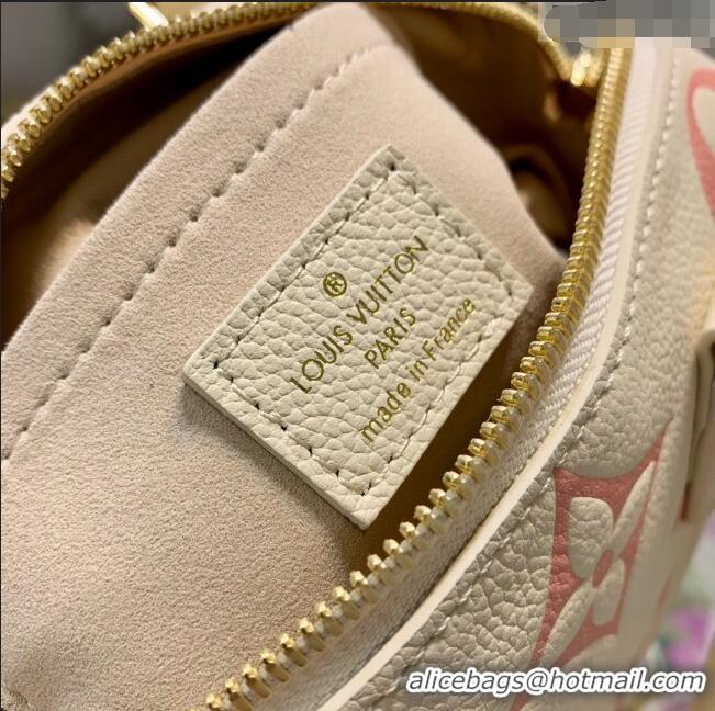 Cheapest Louis Vuitton Nano Speedy Bandoulière Bag in Bicolor Monogram Leather M81913 Cream/Pink 2023