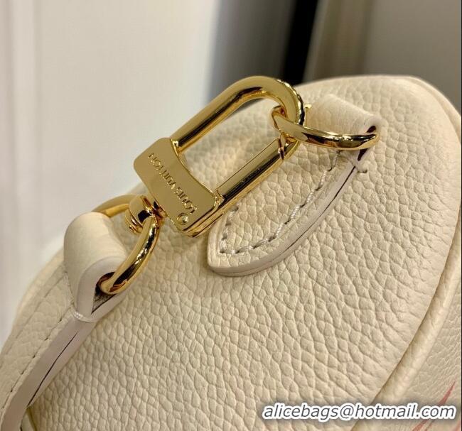 Cheapest Louis Vuitton Nano Speedy Bandoulière Bag in Bicolor Monogram Leather M81913 Cream/Pink 2023