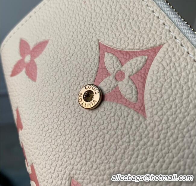 New Fashion Louis Vuitton Victorine Wallet in Bicolor Monogram Leather M82062 Cream/Pink 2023