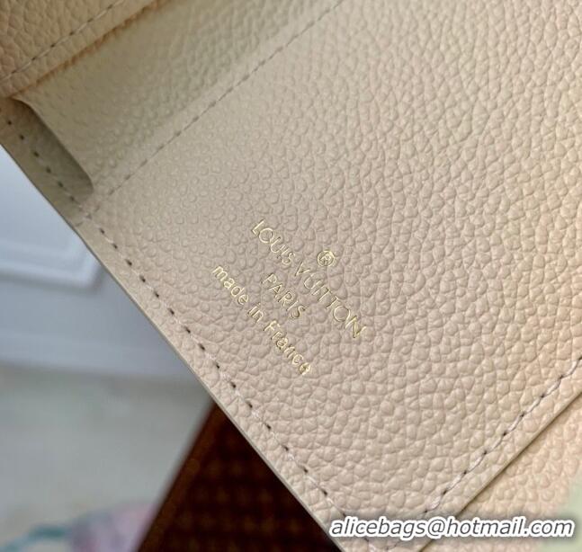 New Fashion Louis Vuitton Victorine Wallet in Bicolor Monogram Leather M82062 Cream/Pink 2023