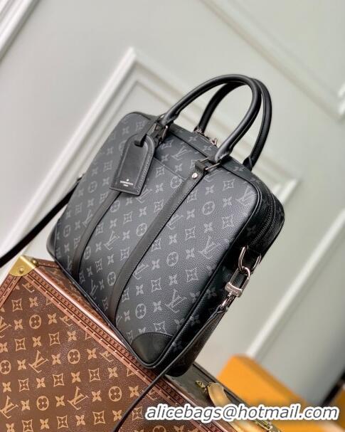 Luxury Discount Louis Vuitton Porte-Documents Voyage PM Briefcase in Monogram Canvas M46457 Black 2023