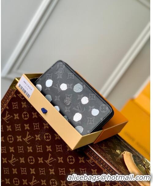 Promotional Louis Vuitton LVxYK Zippy Wallet in Monogram Canvas with 3D Painted Dots Print M81933 Black 2023