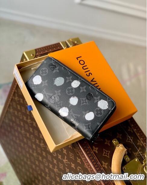 Promotional Louis Vuitton LVxYK Zippy Wallet in Monogram Canvas with 3D Painted Dots Print M81933 Black 2023