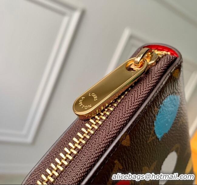 Top Quality Louis Vuitton LVxYK Zippy Wallet in Monogram Canvas with 3D Painted Dots Print M81864 2023