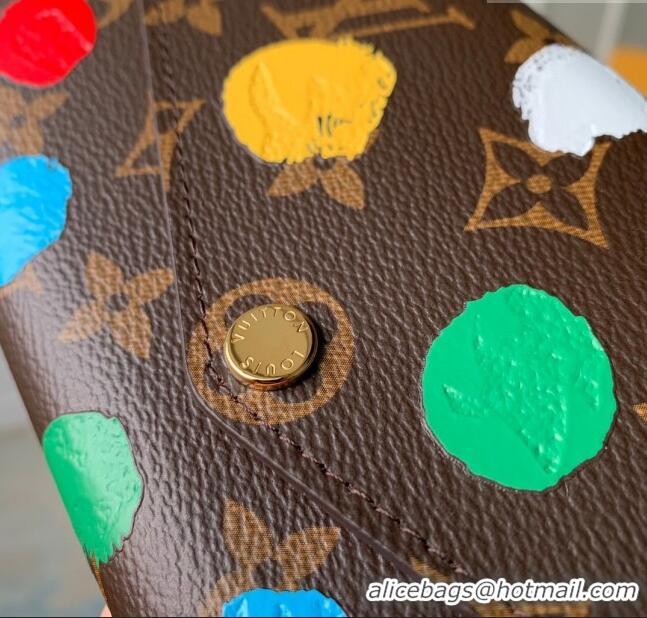 Promotional Louis Vuitton LVxYK Sarah Wallet in Monogram Canvas with 3D Painted Dots Print M81980 2023