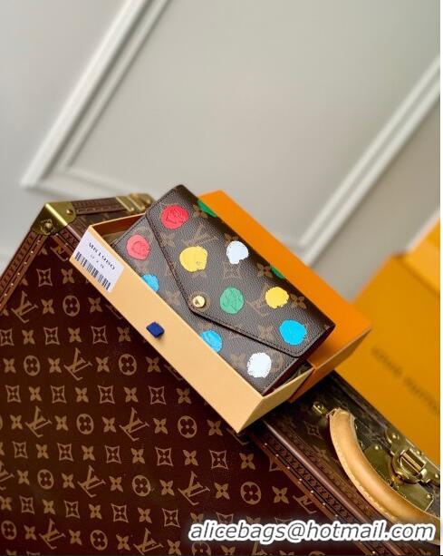 Promotional Louis Vuitton LVxYK Sarah Wallet in Monogram Canvas with 3D Painted Dots Print M81980 2023