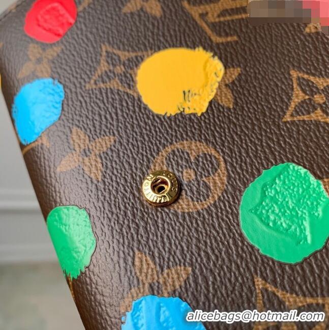 Promotional Louis Vuitton LVxYK Sarah Wallet in Monogram Canvas with 3D Painted Dots Print M81980 2023