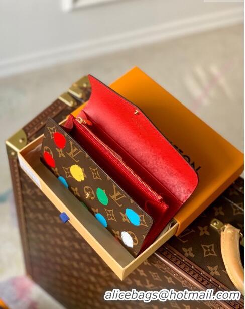 Promotional Louis Vuitton LVxYK Sarah Wallet in Monogram Canvas with 3D Painted Dots Print M81980 2023