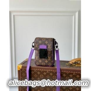 Most Popular Louis Vuitton S-Lock Vertical Wearable Wallet in Monogram Canvas M81522 Brown/Purple 2023