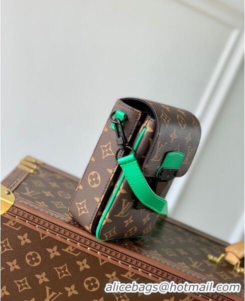 Famous Brand Louis Vuitton S-Lock Vertical Wearable Wallet in Monogram Canvas M81522 Brown/Green 2023