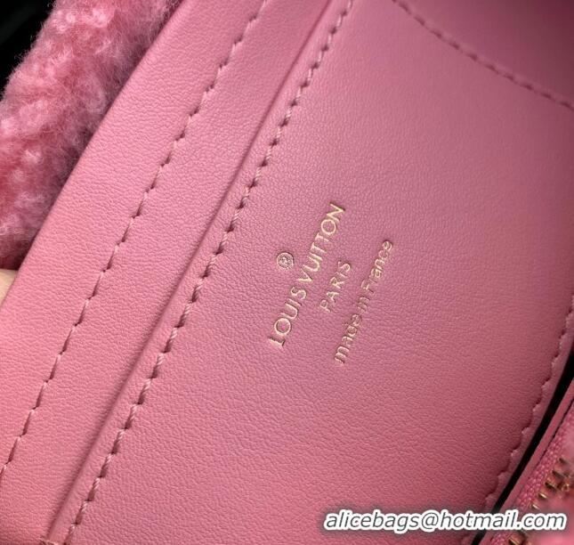 Grade Quality Louis Vuitton Twist MM Bag in Pink Shearling M21320 2023