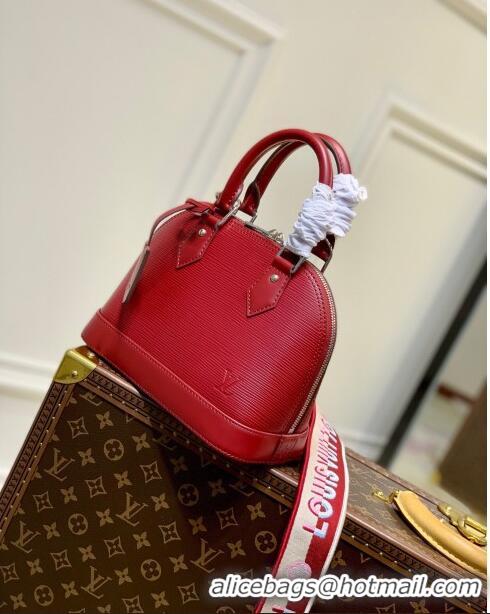 Inexpensive Louis Vuitton Alma BB Bag in Epi Leather M20610 Deep Red 2023