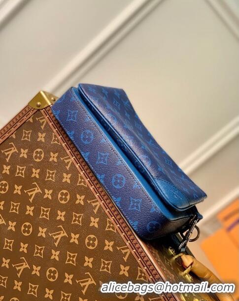 Promotional Louis Vuitton Trio Messenger Bag in Monogram Canvas M69443 Blue 2023