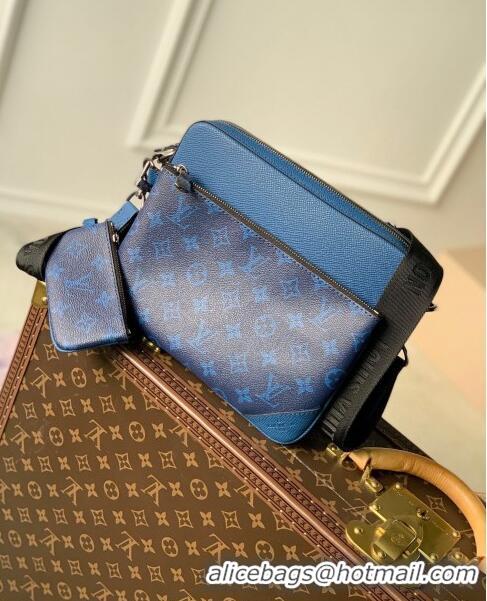 Promotional Louis Vuitton Trio Messenger Bag in Monogram Canvas M69443 Blue 2023