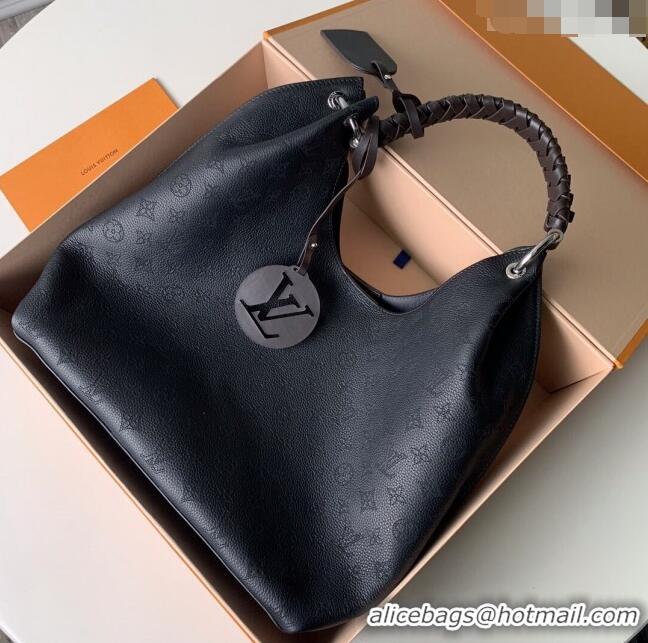 Famous Brand Louis Vuitton Carmel Hobo Bag in Mahina Perforated Calfskin M52950 Black 2023