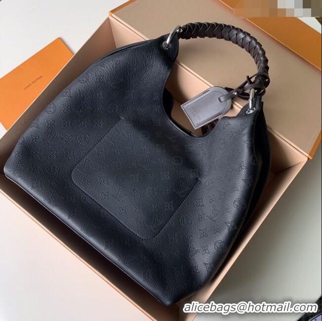 Famous Brand Louis Vuitton Carmel Hobo Bag in Mahina Perforated Calfskin M52950 Black 2023